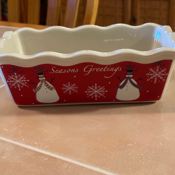 NWOT 2 Holiday Loaf Dishes - Picture 11 of 12